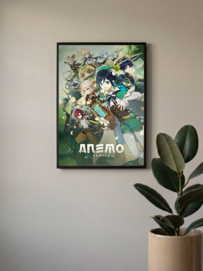 Anemo Family Genshin Impact Game Poster