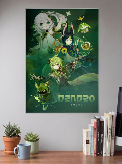 Dendro Squad Genshin Impact Game Poster