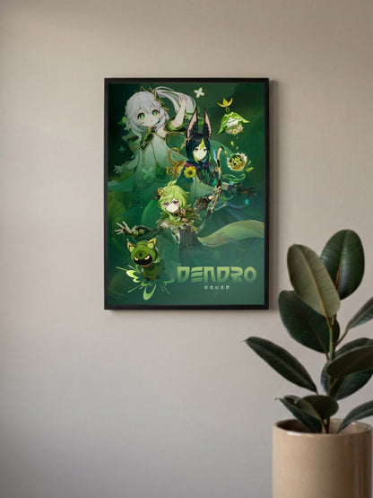 Dendro Squad Genshin Impact Game Poster