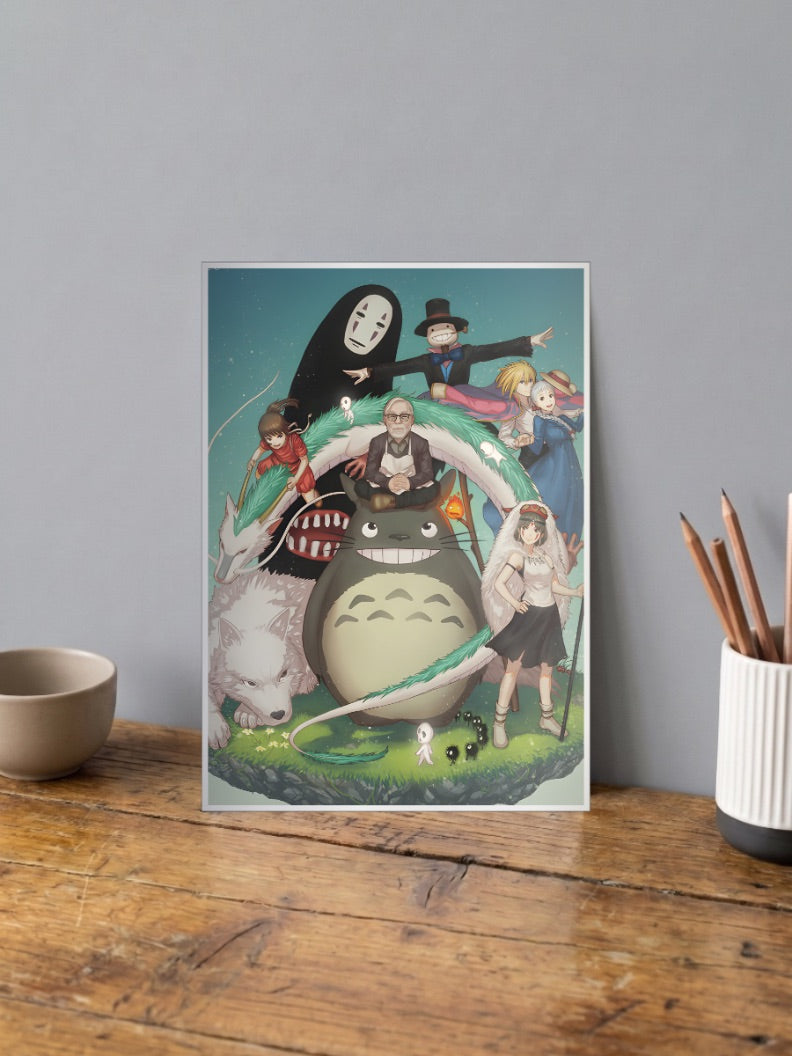 Hayao Miyazaki Ghibli Anime Poster