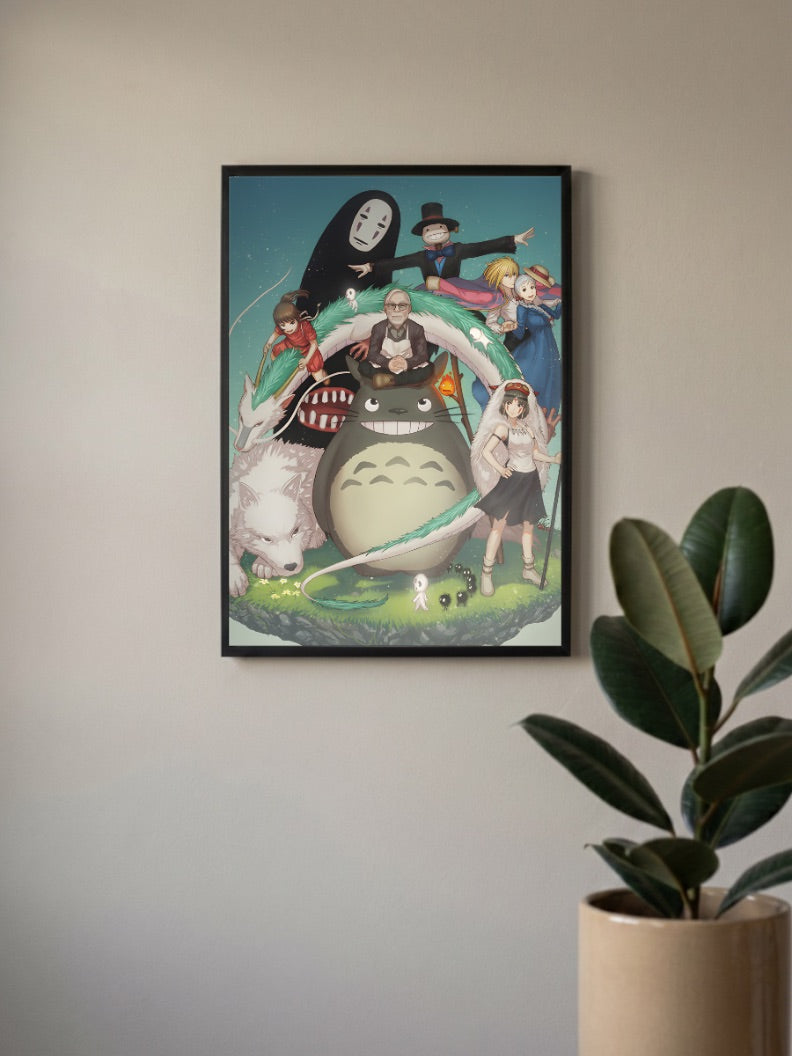 Hayao Miyazaki Ghibli Anime Poster