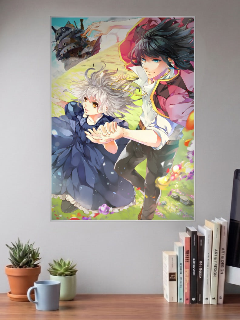 Howl and Sophie Moving Castle Anime Poster
