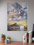 Howls Moving Castle Landscape Anime Poster