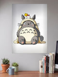 Totoro Cream Hood Anime Poster