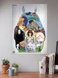 Totoro Silhouette Ghibli Anime Poster