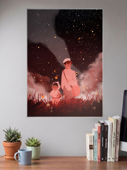 Seita and Setsuko Fireflies Anime Poster
