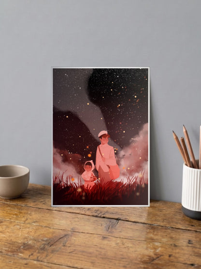 Seita and Setsuko Fireflies Anime Poster