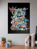Totoro No Face Calcifer Anime Poster