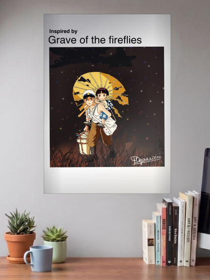 Grave of the Fireflies Anime Poster