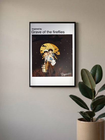 Grave of the Fireflies Anime Poster