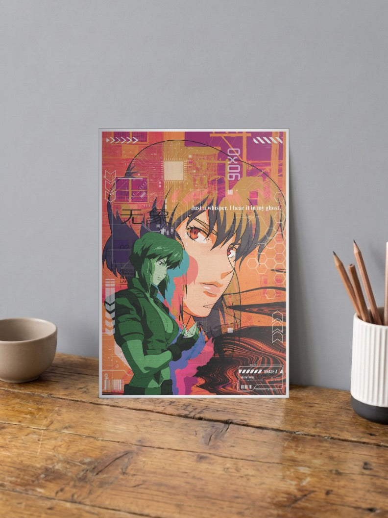 Motoko Kusanagi Stand Alone Anime Poster