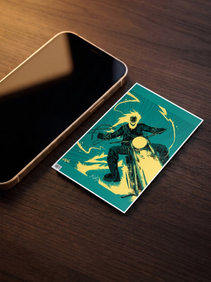 Ghost Rider Bike Poster