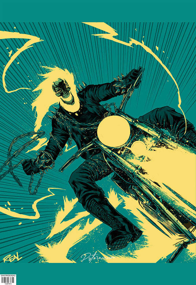 Ghost Rider Bike Poster