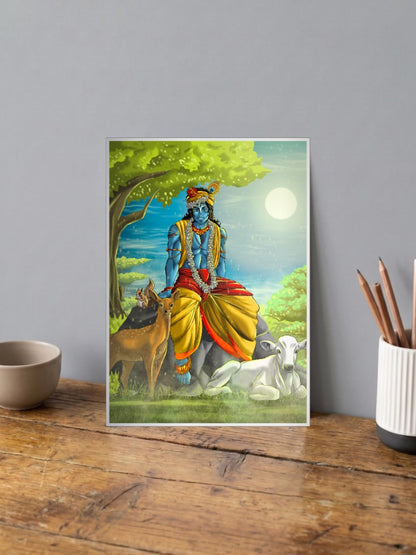 Krishna Under the Tree Gods Poster