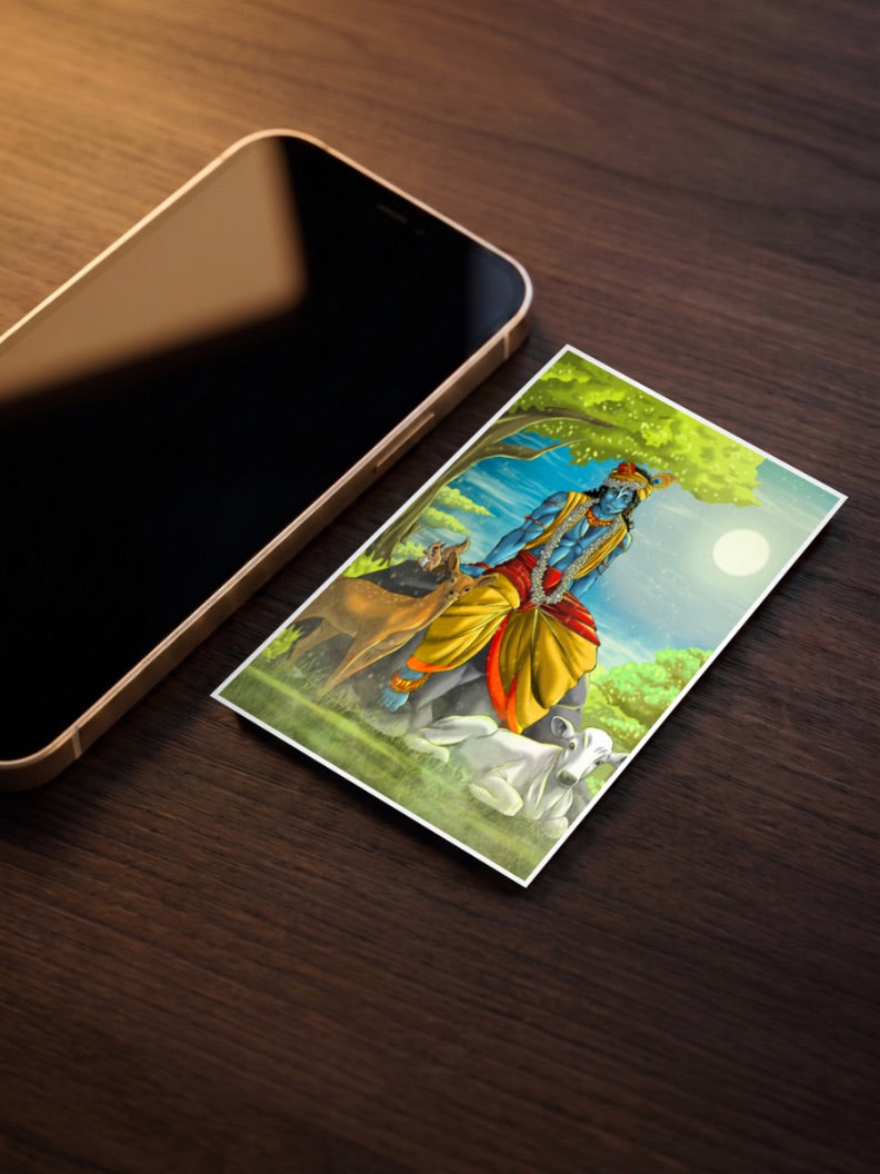Krishna Under the Tree Gods Poster