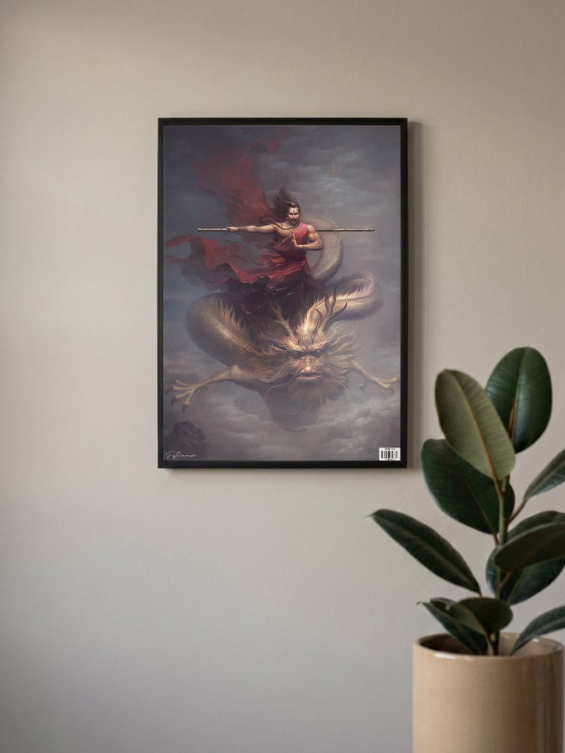 Monkey King Abstract Poster