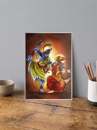 Shiva and Parvati Dance Gods Poster