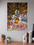 Krishna Lifts Govardhan Gods Poster
