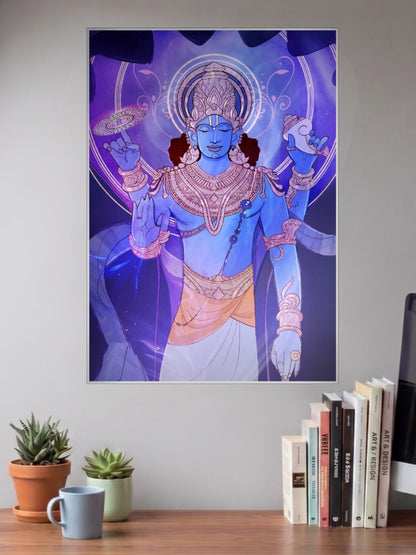 Vishnu Chakra and Shankha Gods Poster