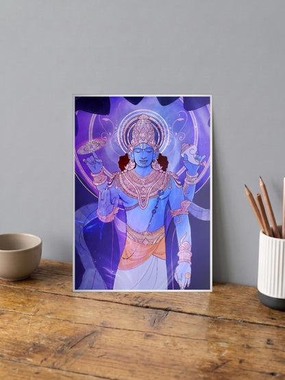Vishnu Chakra and Shankha Gods Poster