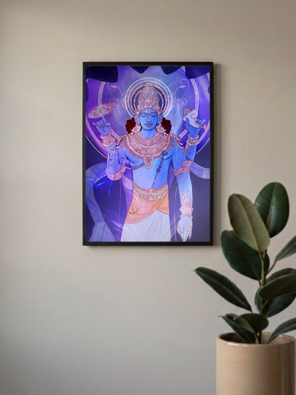 Vishnu Chakra and Shankha Gods Poster
