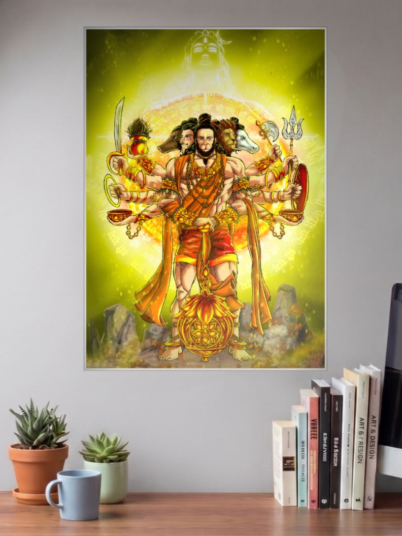 Panchmukhi Hanuman Gods Poster