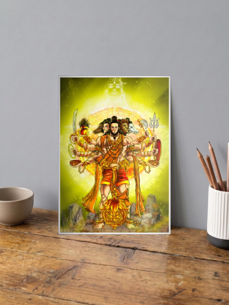 Panchmukhi Hanuman Gods Poster