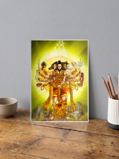 Panchmukhi Hanuman Gods Poster