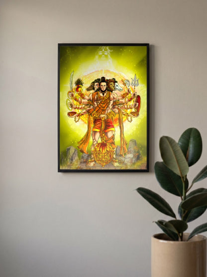 Panchmukhi Hanuman Gods Poster