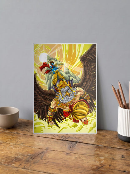 Vishnu Riding Garuda Gods Poster