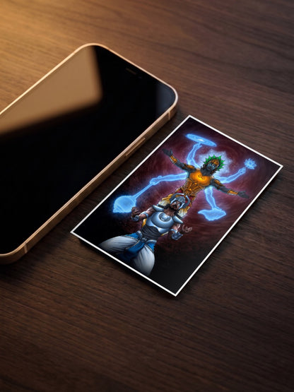 Divya Drishti Krishna Arjuna Gods Poster