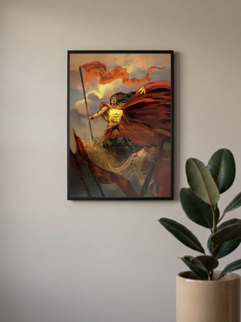 Karna in Mahabharata War Gods Poster