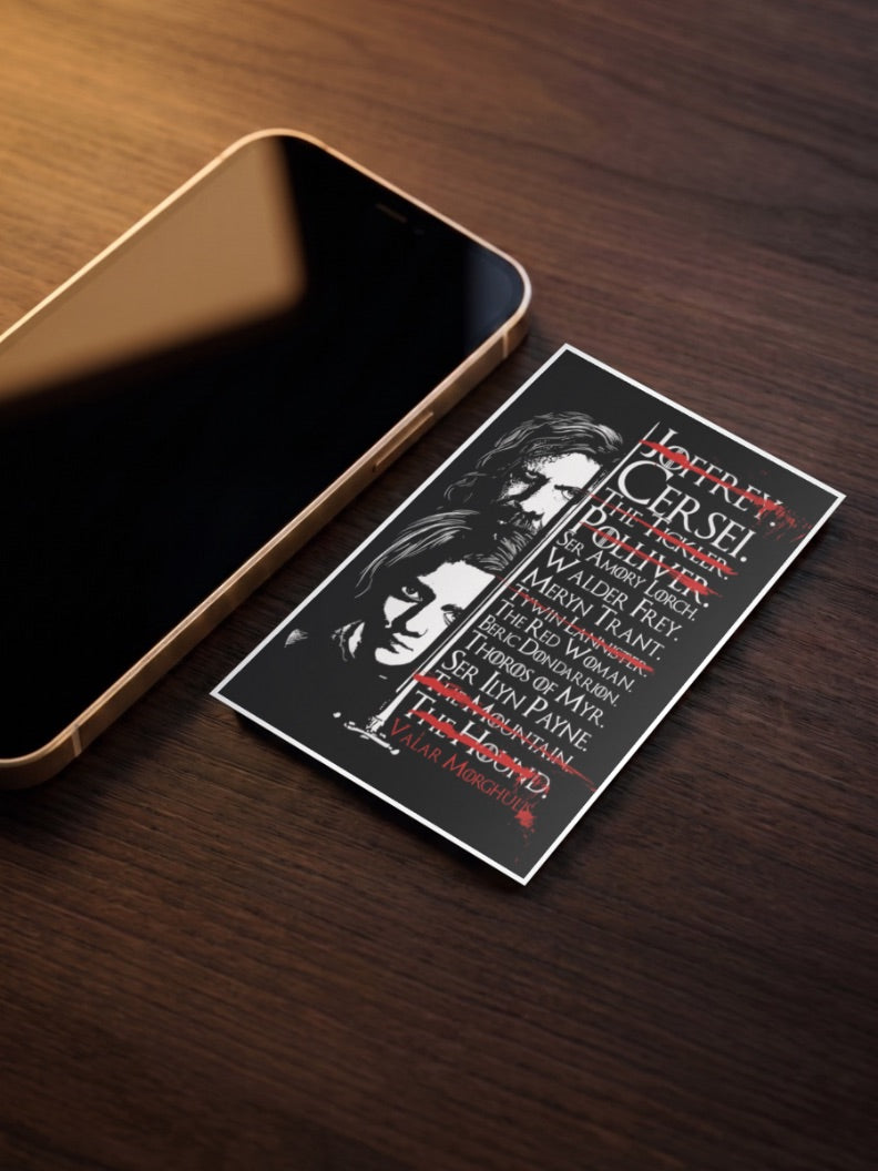 Arya Stark Kill List WEBSERIES Poster