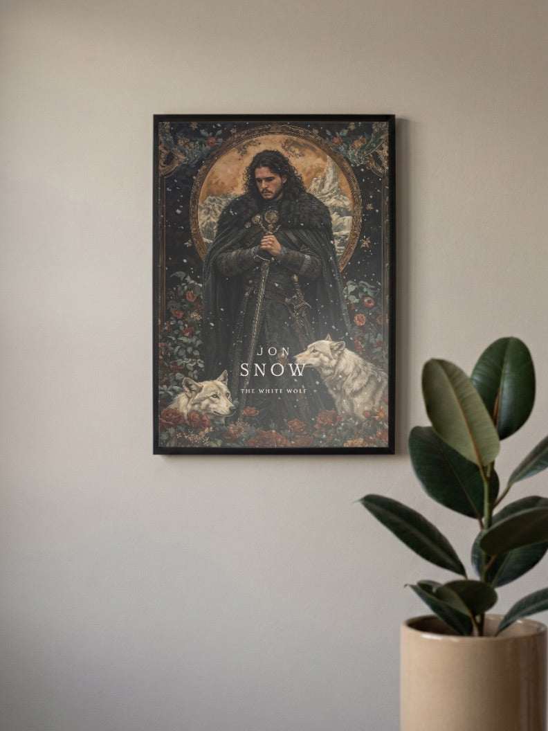 Jon Snow White Wolf WEBSERIES Poster