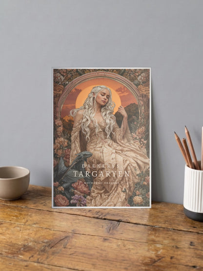 Daenerys Targaryen Flowers WEBSERIES Poster