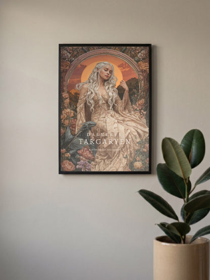 Daenerys Targaryen Flowers WEBSERIES Poster
