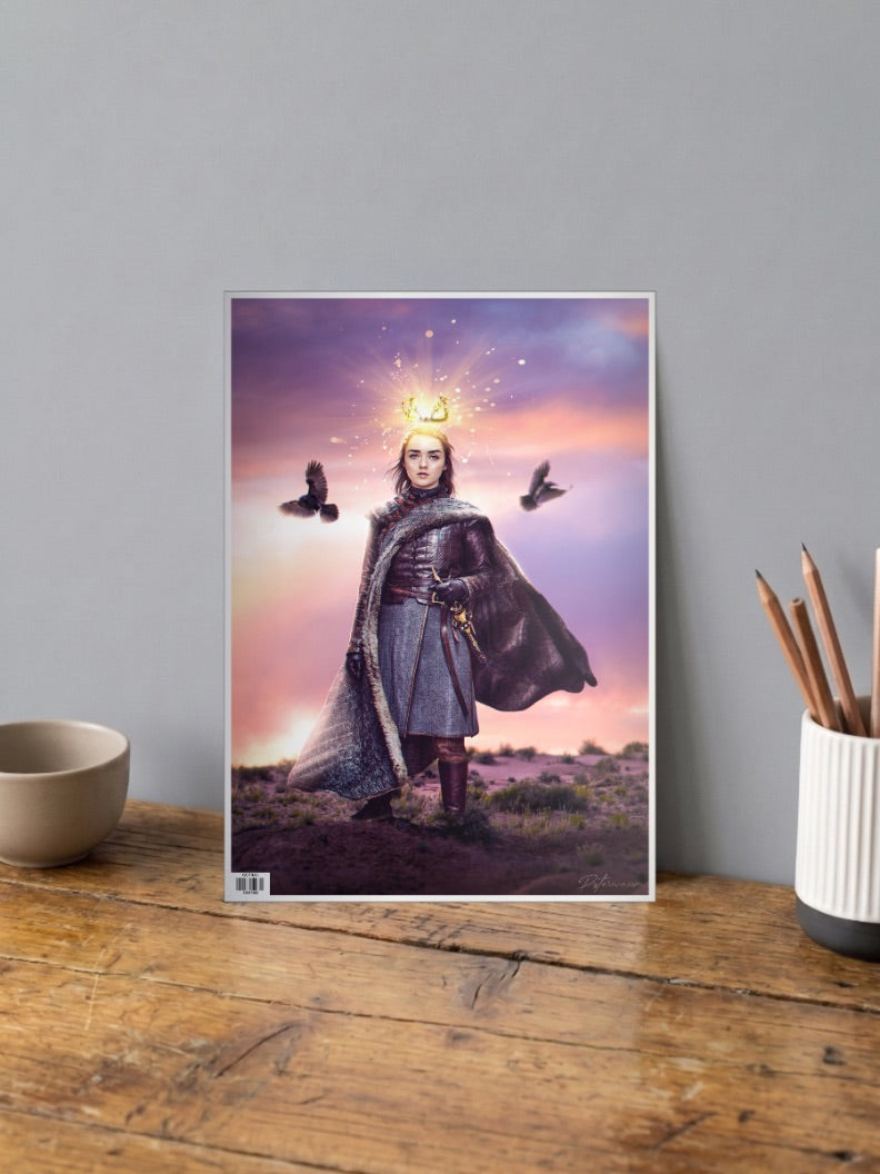 Arya Stark Glowing Crown WEBSERIES Poster