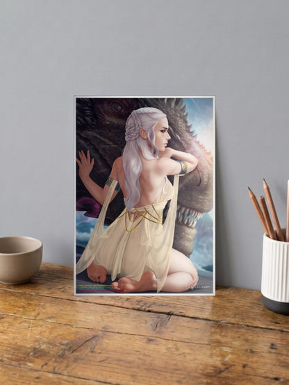 Daenerys Kneeling Dragon WEBSERIES Poster