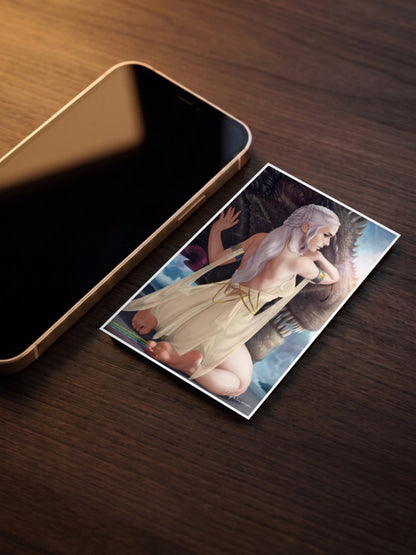 Daenerys Kneeling Dragon WEBSERIES Poster