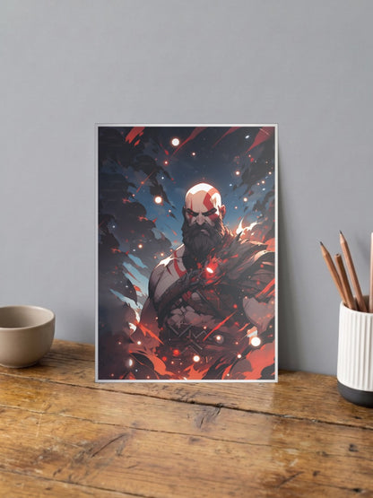 Kratos Embers God of War Game Poster