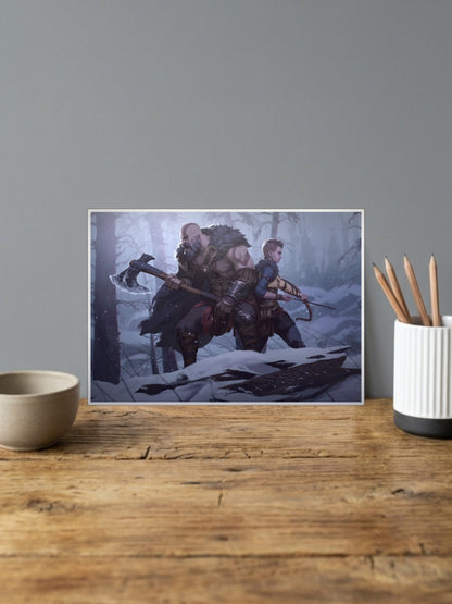 Kratos and Atreus Poster