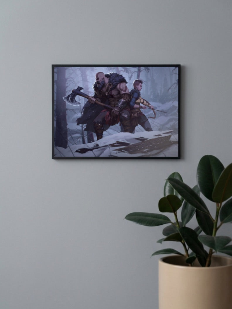 Kratos and Atreus Poster