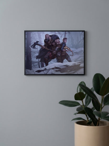 Kratos and Atreus Poster