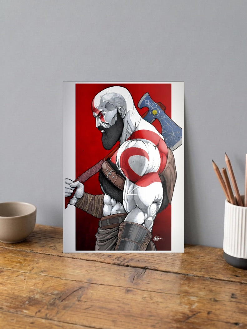 Kratos Leviathan Axe God of War Game Poster