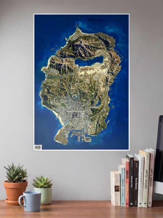 GTA V map Poster