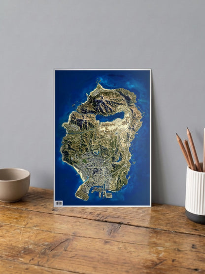 GTA V map Poster