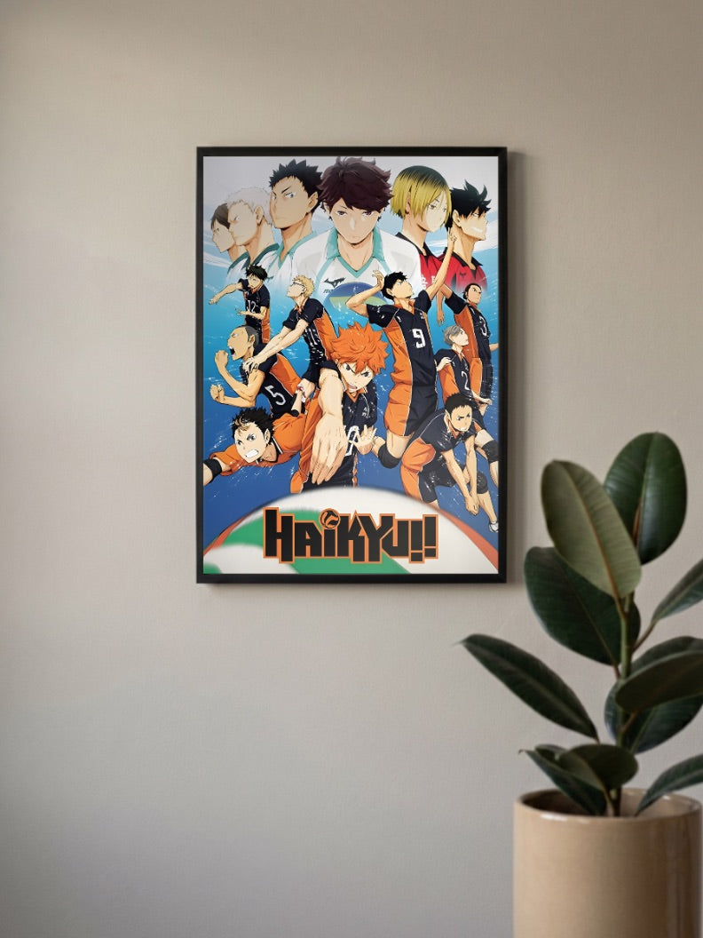 Haikyuu Season One Cast Anime Poster