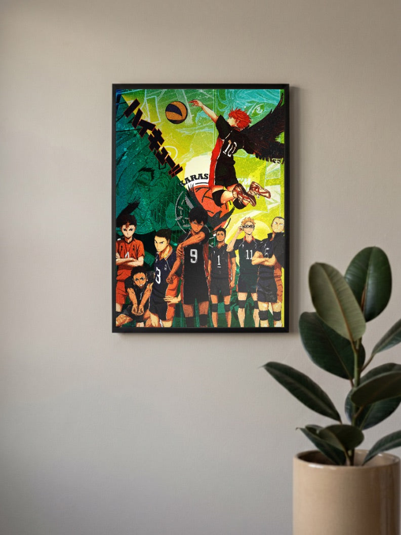 Hinata Shoyo Crow Wings Anime Poster