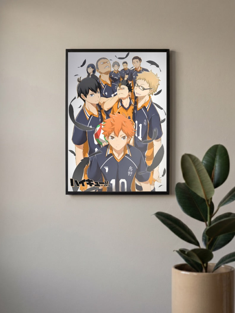 Karasuno Black Feathers Anime Poster