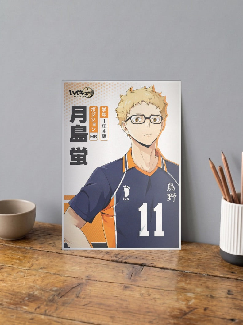 Tsukishima Kei Fly High Anime Poster